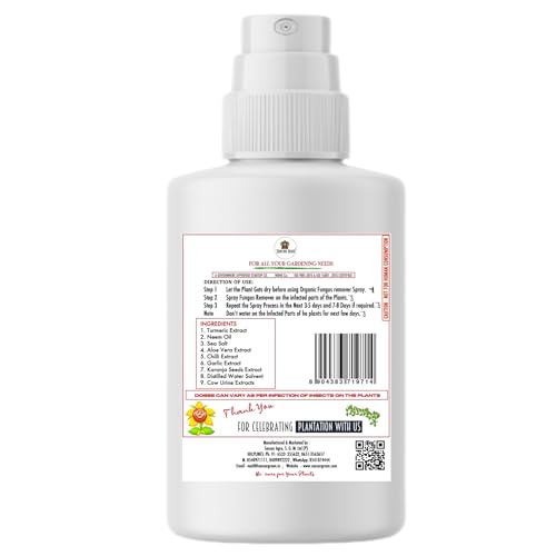 Sansar Agro® Fungus Remover Spray, a Premium Organic Liquid Spray for removing all types of Fungal Infections from Plants (200 ml)