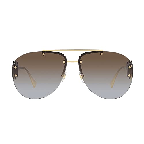 Versace VE 2250 148889 Gold Metal Aviator Sunglasses Brown Gradient Lens2