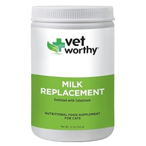 Vet Worthy Milk Replacement for Cats Milk Formula Replacer for Puppies Pregnant Lactating Elderly or Recovering Dogs Enriched with Colostrum Whey Protein Vitamins and Minerals 12 oz