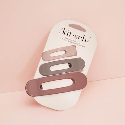 Kitsch 3Pc (Terracotta) Flat Hair Clips For Women thumb #6