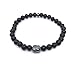 Pulsera de HoBracciale Elastico da Uomo Taglia S/M Buddha in pietra naturale lavica ed ematite adatto a polsi da 18 cm a 20 cm