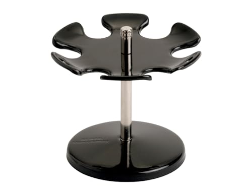 MAUL Stempelträger 11x10x11 cm | Eleganter Stempelhalter in runder Ausführung | Platzsparender Büro Organizer für bis zu 6 Stempel | Ideal für Datumstempel und Firmenstempel | Schwarz