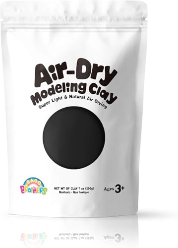 Sago Brothers Modeling Clay for Kids - Black,7 oz Molding Magic Clay for Kids Air Dry, Super Soft Clay for DIY Slime, Ultra Light Air Dry Modeling Clay for Toddlers Children Teens