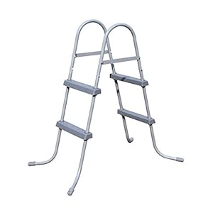 Bestway Zwembadladder, veiligheidsladder, 2 treden, 76 tot 84 cm, ultra-frame, Quick-Up zwembadaccessoires, traptreden