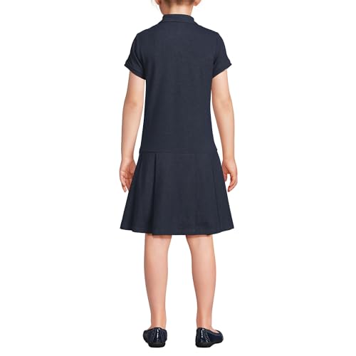 Lands' End School Uniform Girls Short Sleeve Mesh Pleated Polo Dress2
