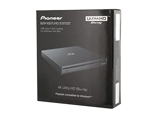 Pioneer Electronics Bdr-Xs07Uhd 6X Slot Loading Portable Usb 3.1 Gen1 Bd/Dvd/Cd Burner Supports Blu-Ray, Bdxl & M-Disc Format, Black #TOP2