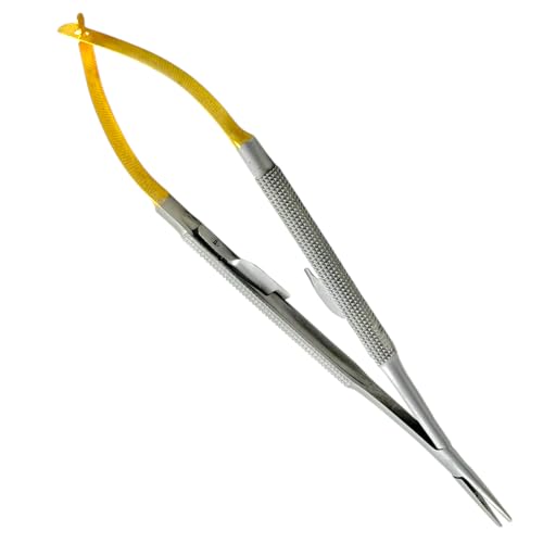 Image of New German Stainless Castroviejo Micro Needle Holder Straight 6 Inches Surgical Dental Instruments