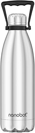 NANOBOT Kryo 1500 ML Insulated Water Bottle 1.5 Litre, 36 Hr Hot and 48 Hr Cold I Leak Proof Lid, ISI Certified I Vacuum I...