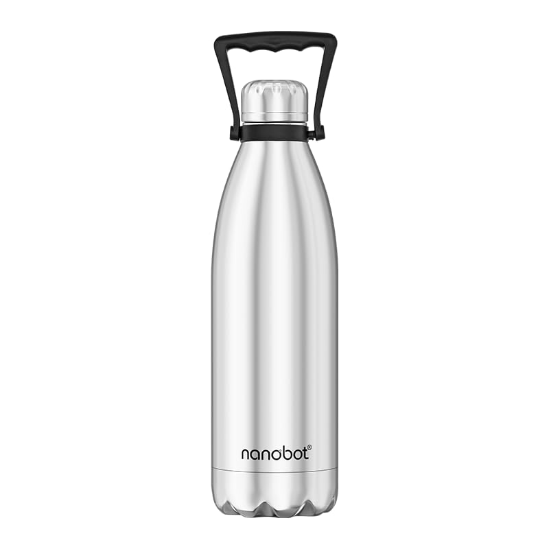 NANOBOT Kryo 1500 ML Insulated Water Bottle 1.5 Litre, 36 Hr Hot and 48 Hr Cold I Leak Proof Lid, ISI Certified I Vacuum I... - Review, Price and Buying Guide