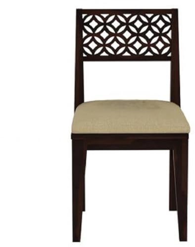 Image of RECTART Solid Wood Dining Table Set with Chairs for Living Room Home | Wooden Dining Room Sets Furniture for Hotels and Restaurants | (Walnut CNC, 4 Seater with Bench)