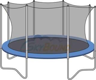 Trampoline Pro Trampoline Replacement Nets | Sizes 8 ft Thru 15 ft | Net Only | Poles and Top Ring Not Included (15 Foot Net, 15' | Fits 3 Arch or 6 Poles | Straps)
