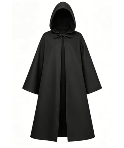 Hooded Cloak Long Robe Medieval Vampire Wizard Knight Cosplay Costume Kids