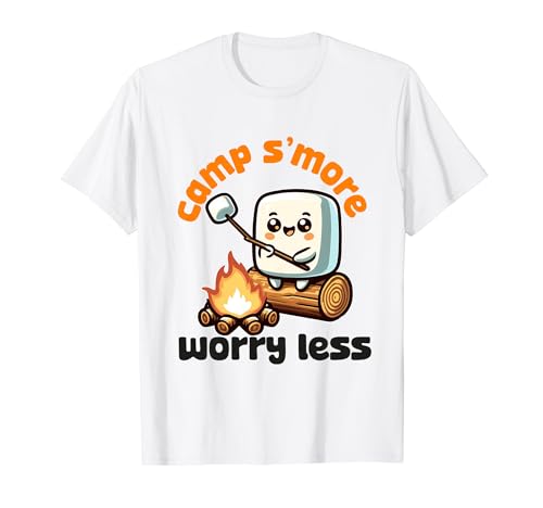 Divertido Camping S'mores Marshmallows Camp Fire Camping Lover Camiseta