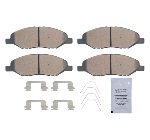 Image of HUSCH D1345 Front Ceramic Brake Pads Kit Fit For Nissan Versa 2008-2011 | Clean Wheels, Quiet, Short Braking Distance, Responsive Braking, Long Service Life, for Various Weather, Road Performance