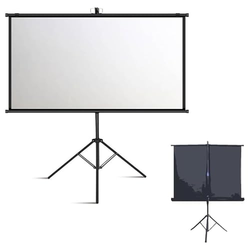 Pantalla portátil de proyector con trípode 16:9 HD 72in miniatura 1