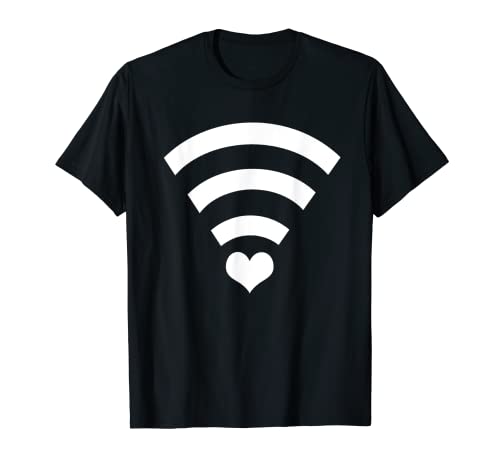 WIFI LOVE Shirt. HEART WIFI SYMBOL Camiseta Camiseta