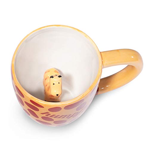 Animal Giraffe Coffee Mug with a Surprise Inside - Cute Ceramic Giraffe Cup Skin Print for Coffee, Tea and Beverages - 3D Animal Mugs Gift for Animal Lovers - Premium-Quality, Dishwasher Safe - 10 oz