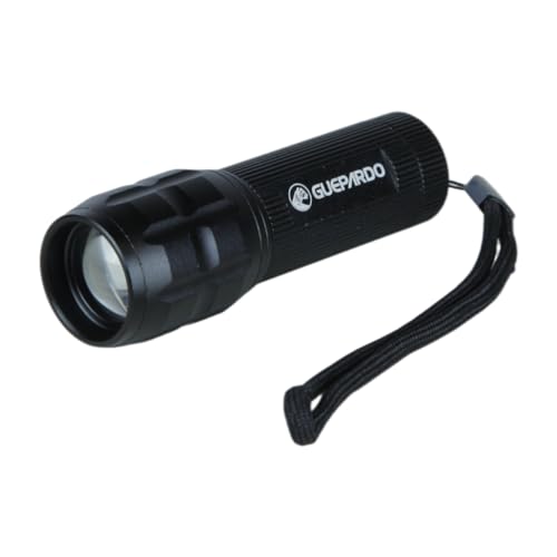 Guepardo, Lanterna Tática Premium, Iluminação Potente, em Alumínio, Portátil e Resistente, 120 Lumens, Uso Diário e ao Ar Livre, Preto