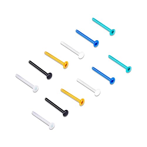 Maxbott 18g 16g �K���X�m�[�Y�X�^�b�h���e�[�i�[�m�[�Y�����O�X�^�b�h �J���t�����b�v�����O �_�C�X���[�N�C�������O �t���L�V�u�� �C���r�W�u�� �N���A�m�[�Y�s�A�X���e�[�i�[ 12��(1mm(18g)* 8mm)