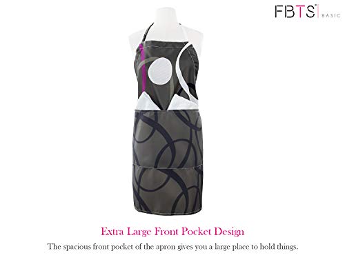 Fbts Basic Adjustable Aprons With Two Big Front Pockets Set Of 3 Circle Style Water Resistant Apron For Women And Men #TOP5