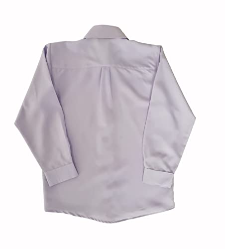 Camisa Social Infantil Lilás Botão Manga Longa Festa Pajem Tamanho:12;Cor:Lílas