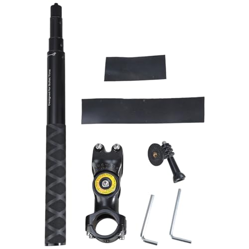 Rebellious Palo selfie de bicicleta para 360 cámaras de acción de acción 360, rotación panorámica, aluminio, fácil instalación, montaje en manillar, abrazadera de cámara a prueba de golpes