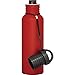 BottleKeeper - The Standard 2.0 - The Original Stainless Steel Bottle Holder and Insulator to Keep Your Beer Colder (Red)