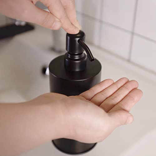 Zegeon 17.5 Oz Soap Dispenser With Clear Window, Matte Black Stainless Steel Hand Pump Dispenser, Rust Proof Countertop Lotion Bottle, For Kitchen & Bathroom, Refillable Hand Liquid Dispenser #TOP5