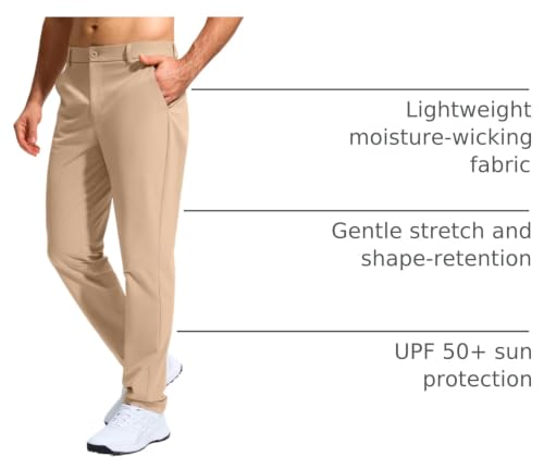 Image of G Gradual Mens Golf Pants Stretch Dress Casual Pants 30 inch /32 inch /34 inch Lightweight Work Travel Slacks for Men with 4 Pockets