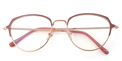 Image of Foster Grant Styles for Y.O.U. Los Angeles Blue Light Glasses For Women, Rose Gold, Lens Width: 52 mm