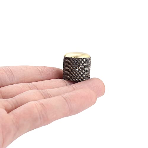 XIYANGJUAN 4Pcs Metal Guitar Knobs Bronze Volume Tone Speed Control Knob Dome Knobs with Allen Keys Screws for Fender Telecaster Gibson Les Paul Electric Guitar Bass (Bonze) by XIYANGJUAN - Used condition - Image 4
