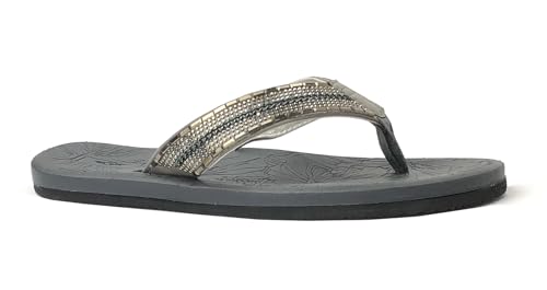 Image of REDVOLUTION New Women's Rhinestone Sandals High | Low Platform T-Strap Jewel Sandals High Wedge Flip Flops