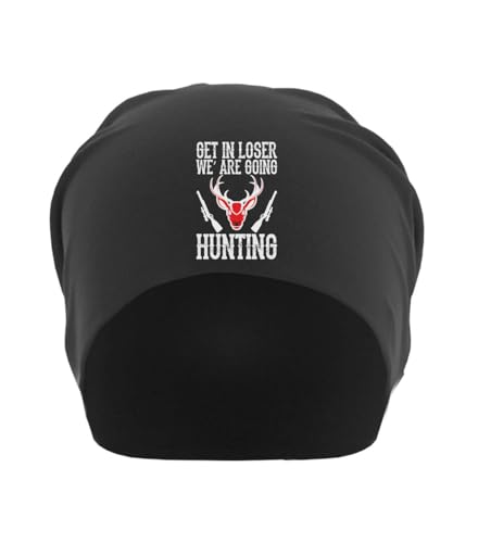 Bonnet de chasse graphique avec motif carabine et cerf en coton fin