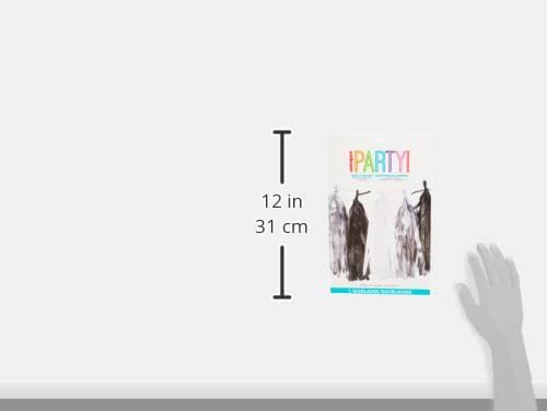 Unique Party 62952 - 9ft Tissue Paper Black, White, & Silver Tassel Garland