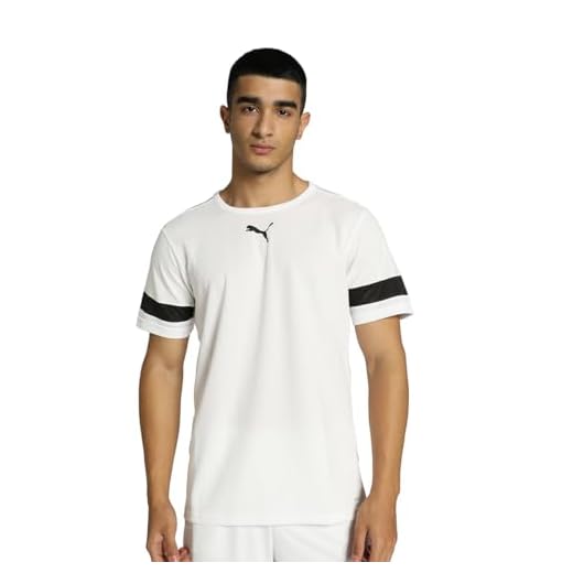 PUMA, para Hombre, Manga corta, teamRISE Jersey, Puma White-puma Black-puma White, M