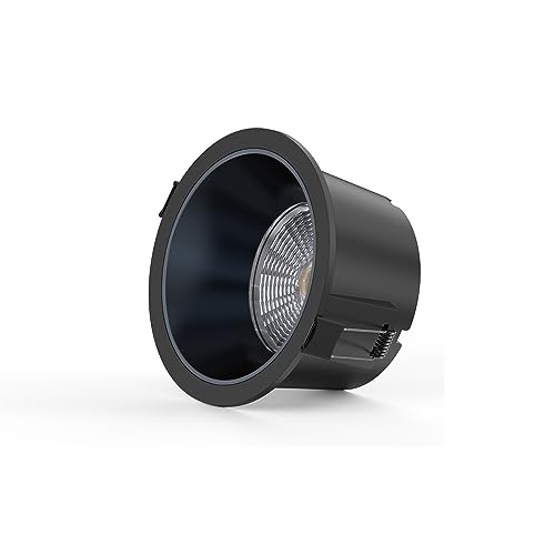 Image of Goldmedal Orchid 18W Black COB Round LED Spotlight |Compact Design Ceiling Light for Cabinets & Wardrobes | with 38 Beam Angle | Spotlight for Home & Display | Energy-Efficient |Warm White(3000K)