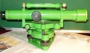 Professional Surveying Dumpy Level, Green Aluminum and Brass Construction