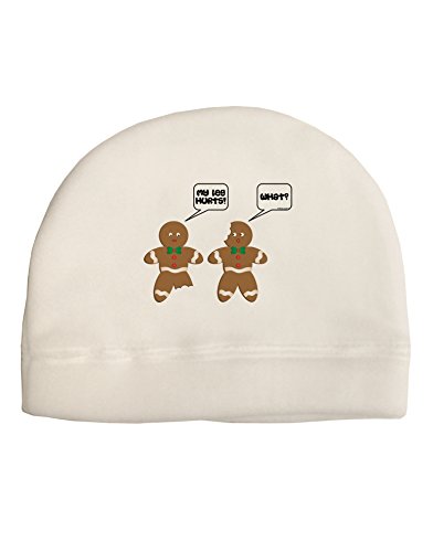 TOOLOUD Funny Gingerbread Conversation Christmas Adult Fleece Beanie Cap Hat White