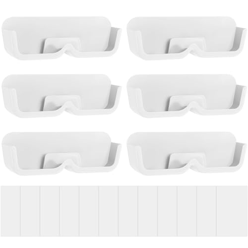 RoadLoo Brillenablage Wand, 6 Stück Brillenhalter Brillenaufbewahrung Brillenhalter Wand Brillenaufbewahrung Brillenablage Wand Organizer Wandmontage zum Aufhängen der Brille Sonnenbrillen (weiß)