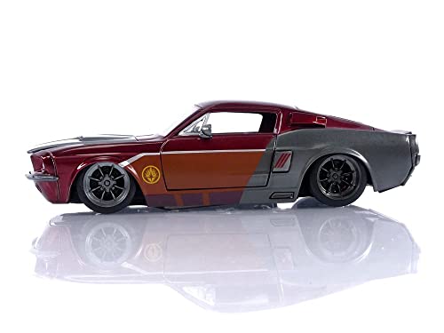 Jada Toys Marvel Guardians Of The Galaxy 1:24 1967 Shelby Gt500 Die-Cast Car With 2.75" Star-Lord Figure #TOP1