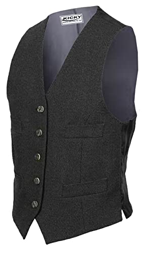 Kicky Argyle Jacket With Waistcoat-Vest 100% Wool, Tweed, Charcoal Grey, Argyle jacket for kilt men, Argyle Kilt Jacket3