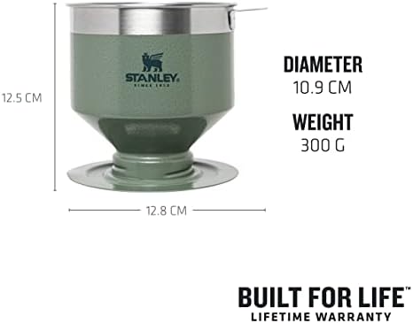 Stanley Perfect Brew Pour Over  Makes 1-6 Cups - Reusable Filter - No Disposable Paper Filters Needed - Compatible with Stanley Bottles - BPA-Free - Easy-clean Stainless Steel & Detachable Filter
