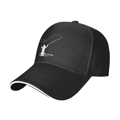Fliegenfischen-Cliparts Baseballmütze Verstellbare Kappen Cool Basecap Für Angeln Tennis Damen