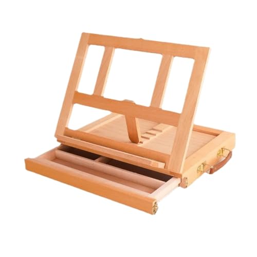 Beech Oil Painting Stand with Drawer