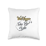 Country Roads West Virginia Take Me Home WV Map Mountains Throw Pillow