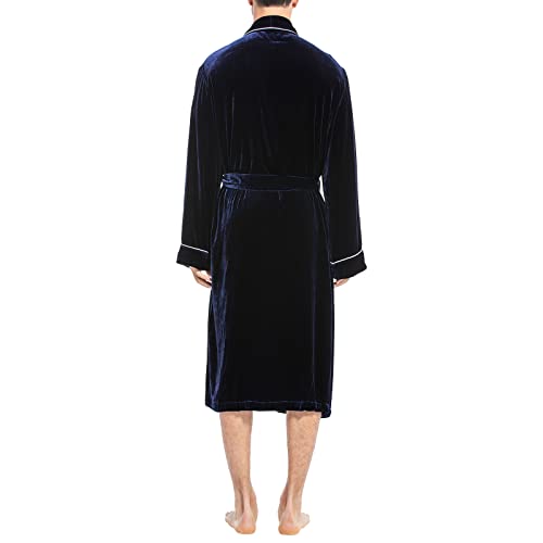 COLD POSH Men's Silk Velvet Robe Bathrobe Luxury Nightgown for Autumn/Winter2