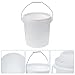 Homoyoyo White Plastic Bucket with Handle 3 Gallon Bucket Paint Pail Container Industrial Dog Food Storage Water Bucket Empty Paint Can with Lid for House Cleaning