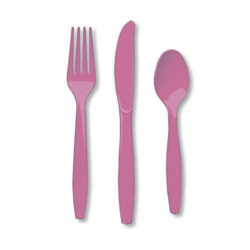 Heavy-Duty Cutlery 24/Pkg-Candy Pink