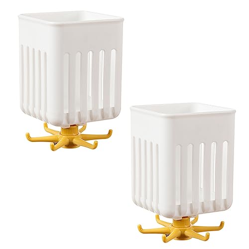 UMMEI Un Ensemble en Deux Parties de Crochets muraux et de boîtes de Rangement pour armoires, économise de l'espace pour Stocker des Outils de Restaurant,Jaune,10cm