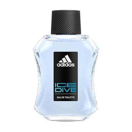 adidas Ice Dive Eau de Toilette 3.3 fl oz (Pack of 1), Notes of Lavender, Sandalwood, and Vanilla, Men's Fragrance, Long Lasting, Sporty Fragrance, Travel Size